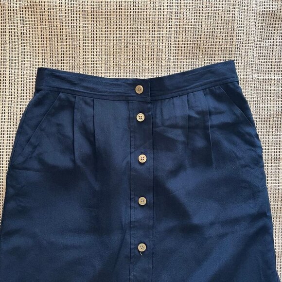 Madewell Button Skirt Size S in Blue - Picture 4 of 5